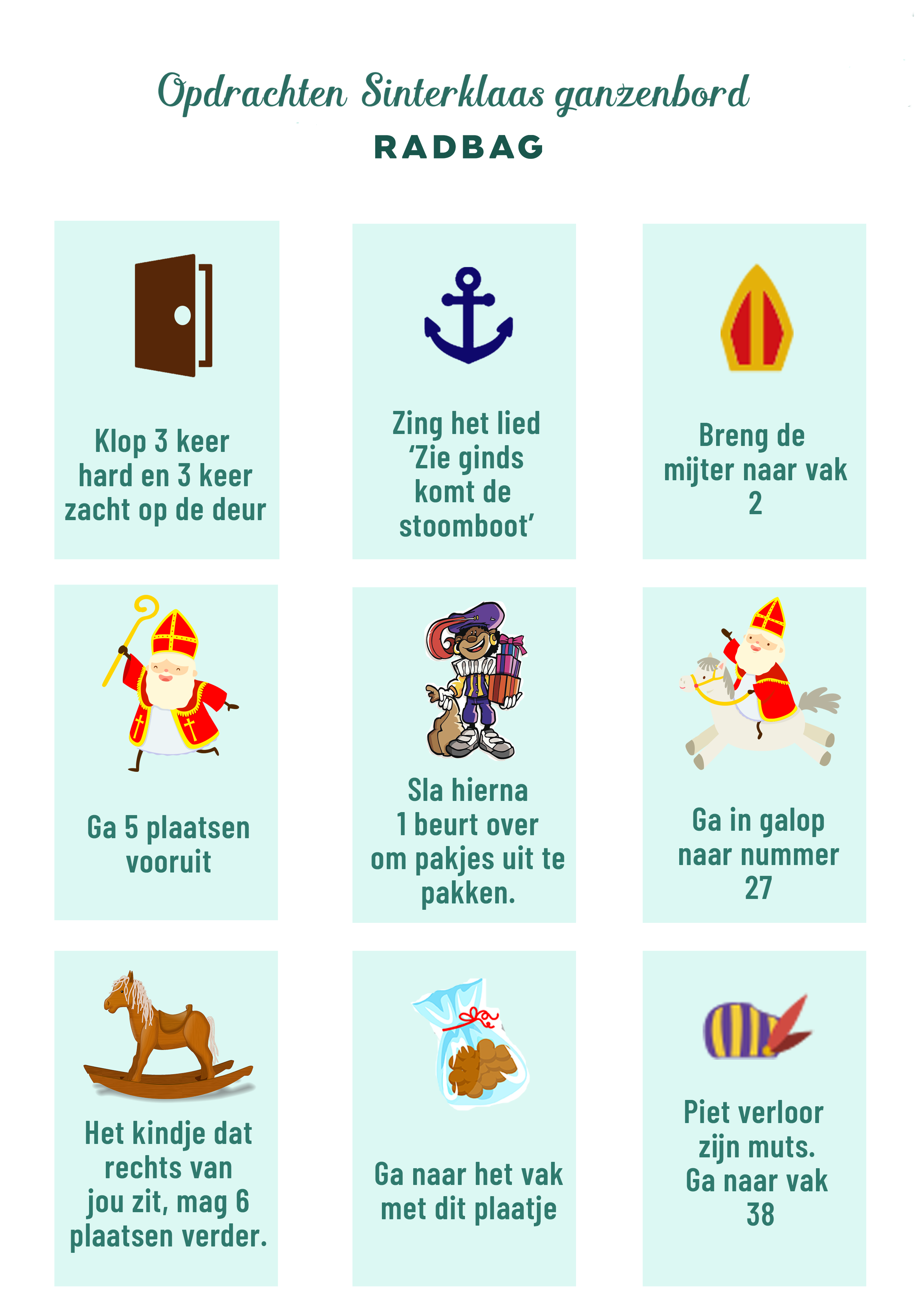 leukste Sinterklaas spel ganzenbord Gratis printen