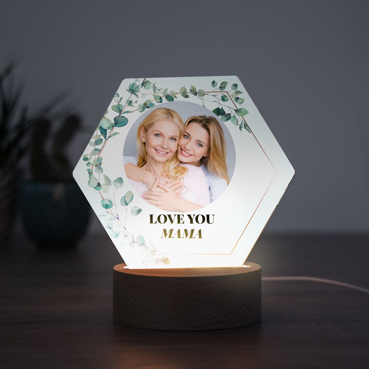 LED lamp bladjes met foto en tekst