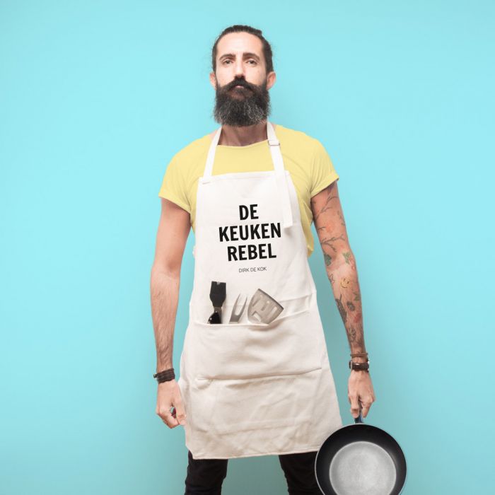 Personaliseerbaar keuken schort de keuken rebel