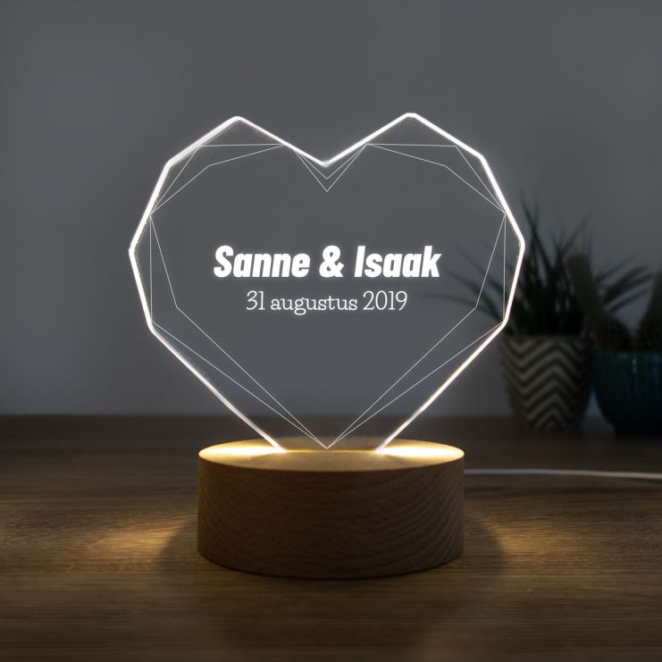 LED lamp bladjes met foto en tekst