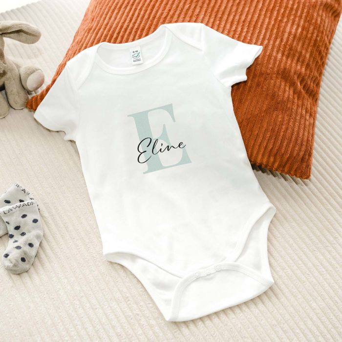 Gepersonaliseerde baby romper met monogram