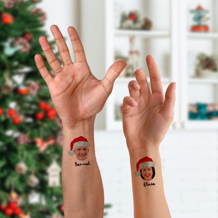 Gepersonaliseerde tattoos voor Kerstmis set van 6