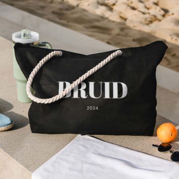 Gepersonaliseerde strandtas met twee regels