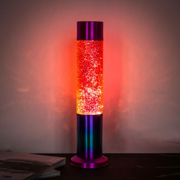 Regenboog glitter lavalamp